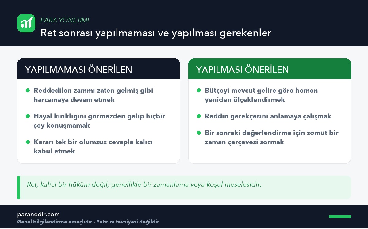 Zam talebi reddedildiğinde yapılmaması ve yapılması önerilen adımlar